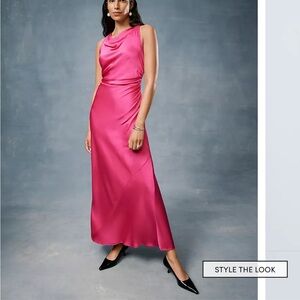 Ann Taylor Vibrant Pink Maxi Dress